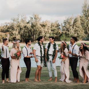 Wedding Party at Palmer Pond