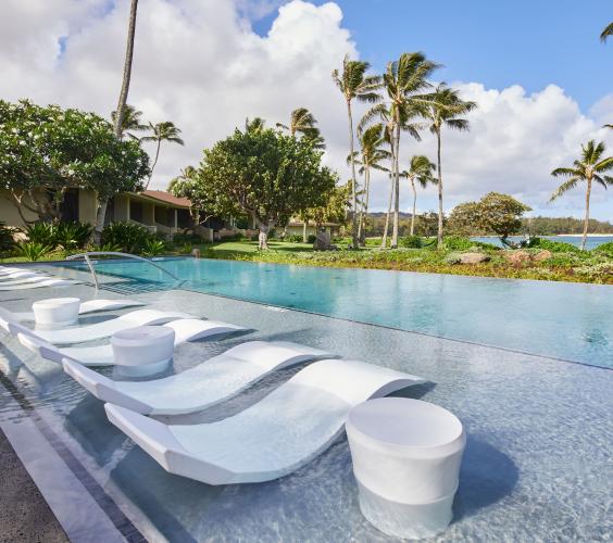 pool at the ocean bungalows