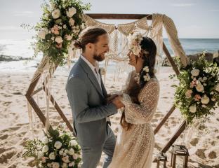 Wedding Ceremony at Stables Beach