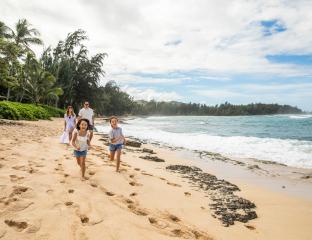 Family on the beach