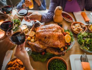 Thanksgiving Banquet, turkey, feast, family style, dining